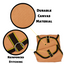 Tahoe Tack Pair of 2 Extra Wide 19" x 12" x 20" with 7" Diameter Circular Opening Canvas Hay Bags for Horses and Livestock Fits 3-4 Large Flakes of Hay