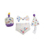4-Piece Dog Birthday Kit with Bandana, Hat, Bow Tie & Plush Cake Toy