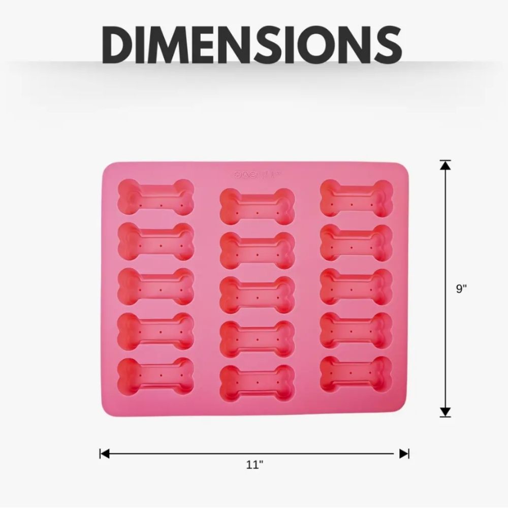 3-in-1 Silicone Dog Treat Baking Tray, Bone Shapes