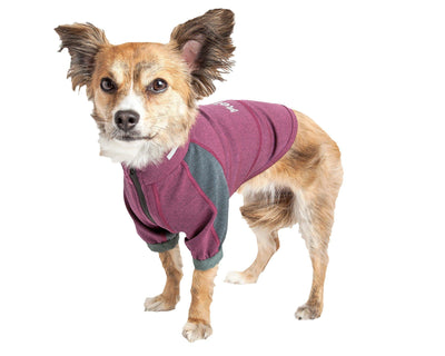 Dog Helios ® 'Eboneflow' Mediumweight 4-Way-Stretch Flexible And Breathable Performance Dog Yoga T-Shirt