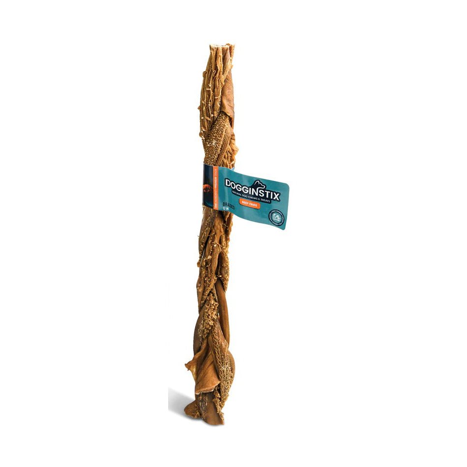 Dogginstix Braided Beef Tripe Natural Dog Chew – Digestible, Nutrient Rich, Omega 3