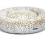 Cheetah Donut Dog Bed, Plush Velour