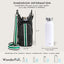 Black Coated Perforated Neoprene HydroBag® with Green, Black, White Striped Strap