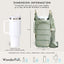 HydroBag® HANDLE® - Sage Green with Solid Vegan Leather Trimmed Strap