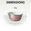 Deep Stainless Steel Dog Bowl with Paw Print Design – Rose Gold