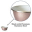 Deep Stainless Steel Dog Bowl with Paw Print Design – Rose Gold
