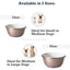 Deep Stainless Steel Dog Bowl with Paw Print Design – Rose Gold