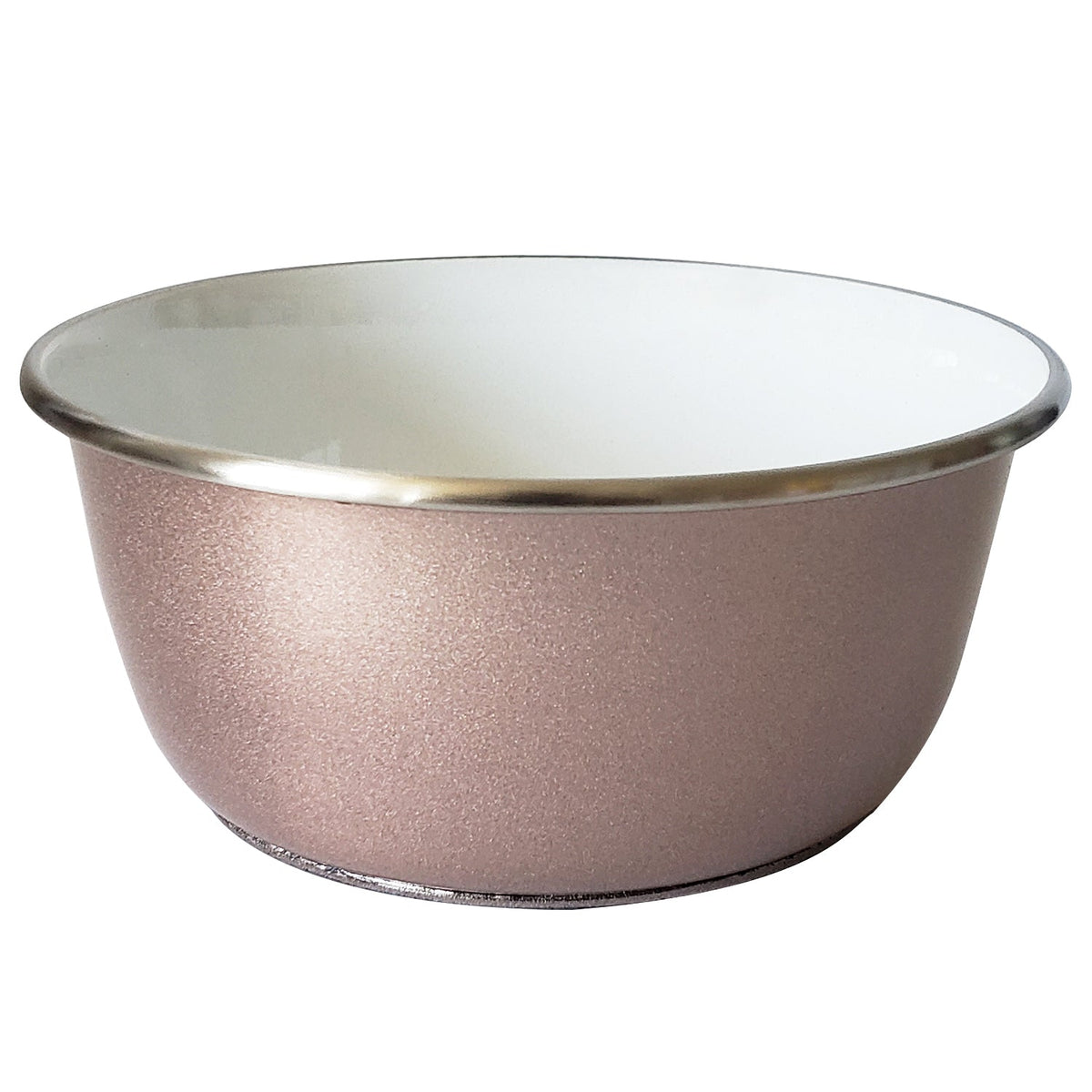 Deep Stainless Steel Dog Bowl with Paw Print Design – Rose Gold