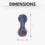 Natural Rubber Dumbbell Dog Toy, 5 × 2 in