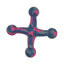Natural Rubber Jack-Shaped Dog Chew Toy, 6.5 in