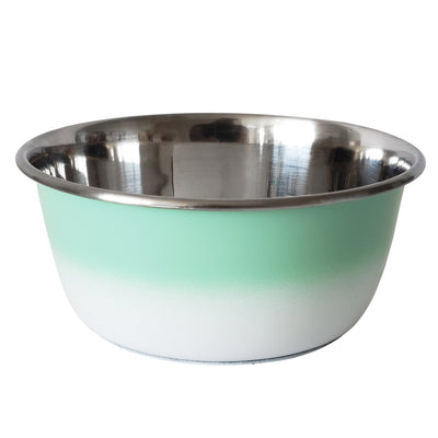 Deep Stainless Steel Dog Bowl – Mint Green
