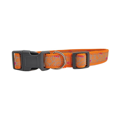 Nylon Dog Collar with Embroidered Giraffe Design