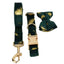 Green Feather Velvet Floral Set