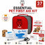 PetVet Medic® Essential Pet First Aid Kit-37 piece Dog & Cat Emergency Kit with Veterinarian-Curated Supplies & First Aid Guide