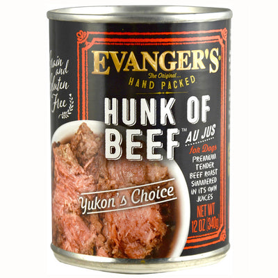 Evanger's All Life Stages Hunk of Beef Wet Dog Can (12oz)