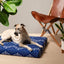 Blue Bogolan | Boho Dog Bed or Bed Cover