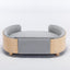 Scandinavian Style Elevated Dog Bed Pet Sofa Velvet Cushion Mid Size Light Grey