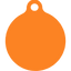 Island Floral Orange HD Dog ID Tag