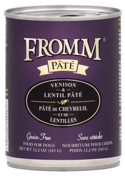 Fromm All Life Stages Grain-Free Venison & Lentil Pate Wet Dog Can (12.2oz)