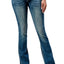 Grace in LA Women's Western 3D Horse Mid Rise Bootcut Jeans