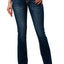 Grace in LA Women's Western Horseshoe Embellished Mid Rise Stretch Bootcut Jeans