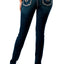 Grace in LA Women's Western Steer Head Embellished Mid Rise Skinny Jeans