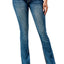 Grace in LA Women's Western Steer Head Print Mid Rise Bootcut Jeans