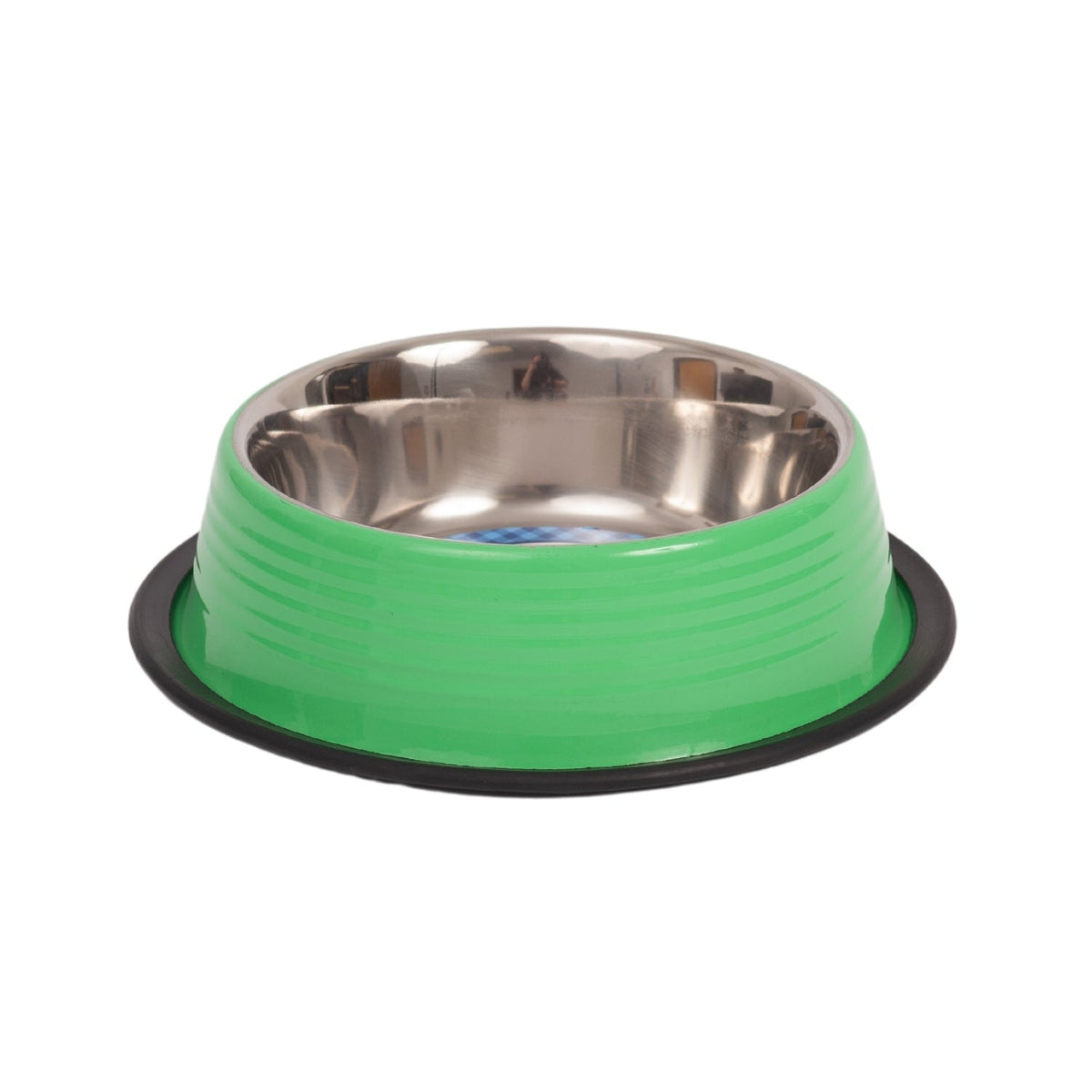 Country Living Ribbed Stainless Steel Dog Bowls, Non-Slip, Set of 2 – Irish Green