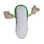Green Squeaky Plush Sneaker Dog Toy with Rope & Treat Compartment