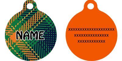 Green Kilt Plaid HD Dog ID Tag