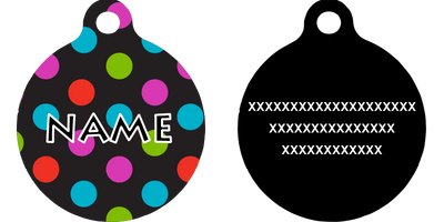 Gumballs Polka Dot HD Dog ID Tag