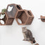 Cat Hexagon Shelf Dark Walnut