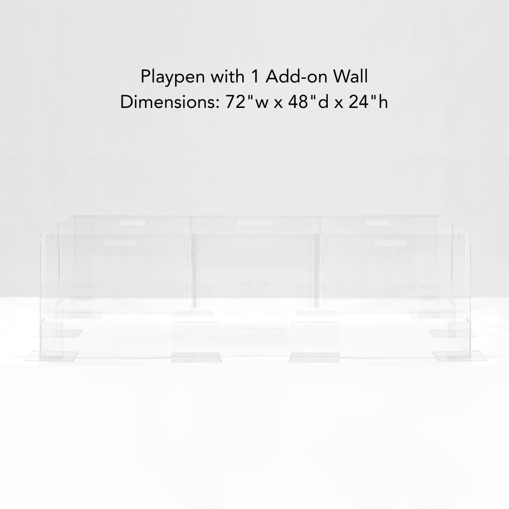 Clear Step-Over Pet Playpen , 24" High