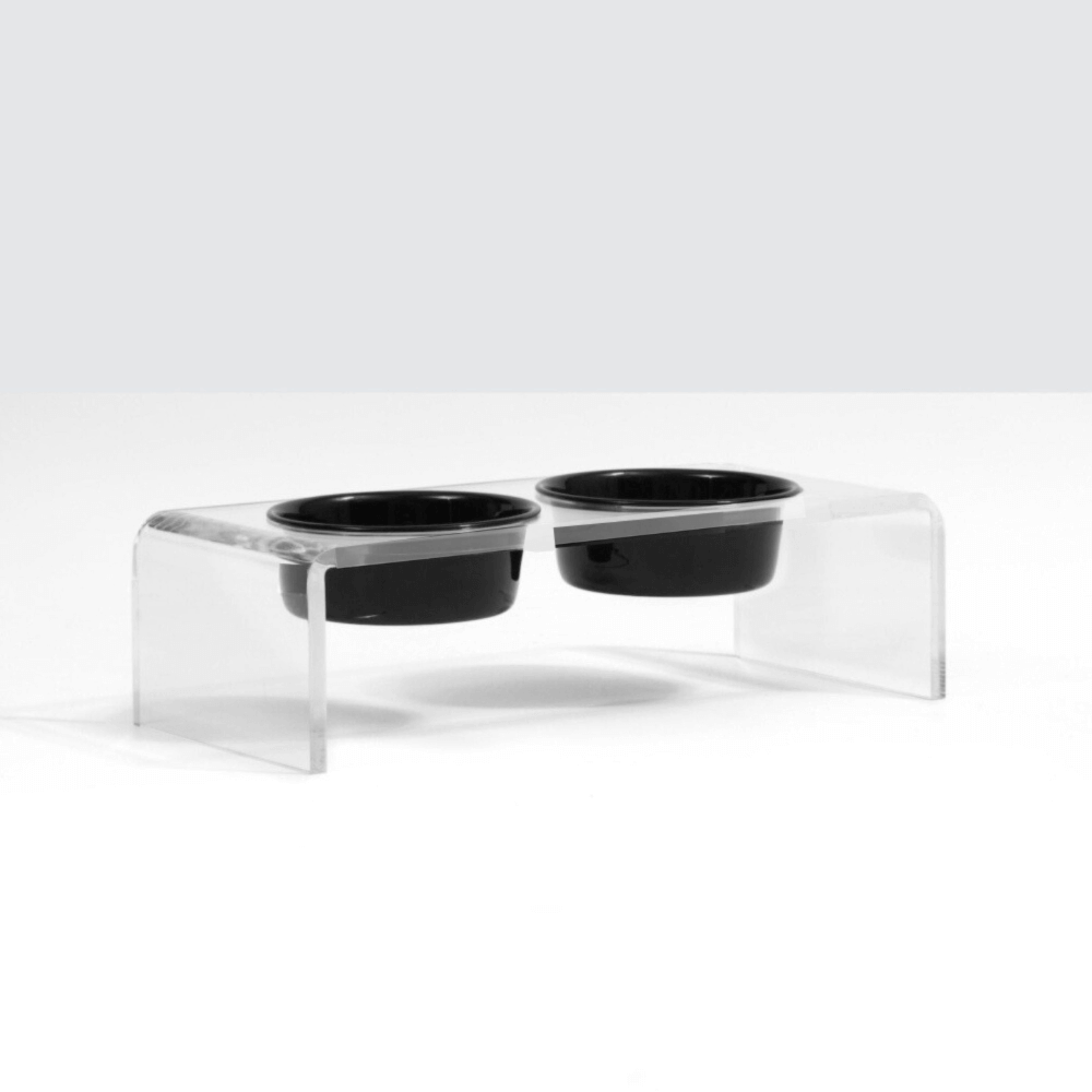 Small Black or White Bowl Feeder