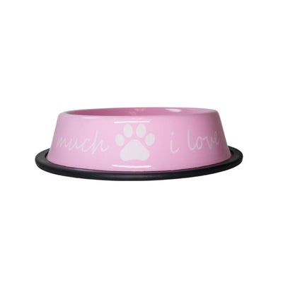 "I Love You So Much" Stainless Steel Dog Bowl, 24 oz