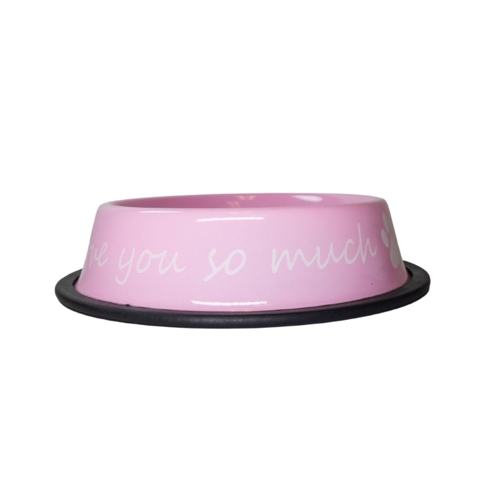 "I Love You So Much" Stainless Steel Dog Bowl, 24 oz