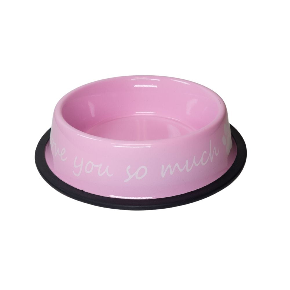 "I Love You So Much" Stainless Steel Dog Bowl, 24 oz