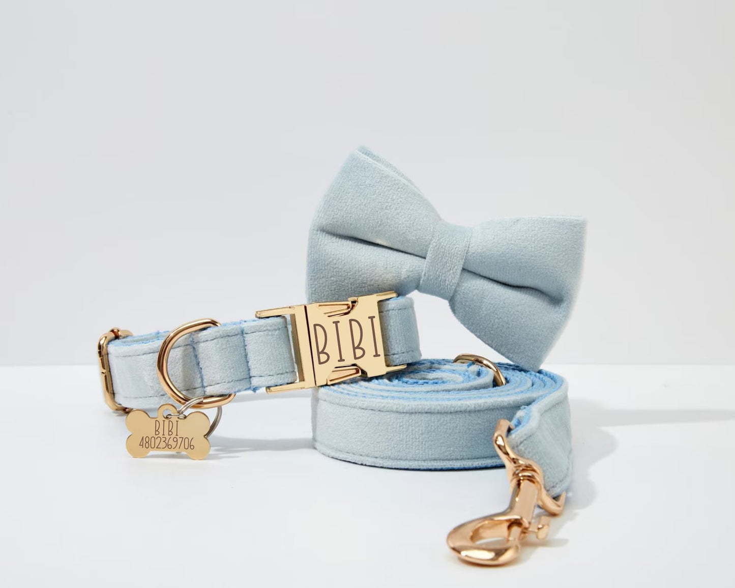 Light Blue Velvet Set