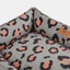 Chester & Lee | Velvet Sleeper Dog Bed Gray & Peach Leopard Print