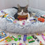Mr. Peanut's 28" OrthoPlush® Pet Bed - Snowflake White Two Tone