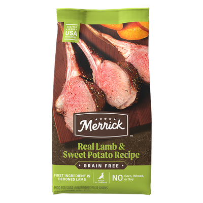 Merrick Grain Free Adult Lamb and Sweet Potato Dog Dry Food (4lb)