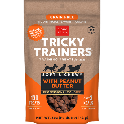 Tricky Trainers Soft and Chewy Grain Free Peanut Butter Dog Treats (12oz)