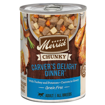 Merrick Chunky Grain Free Adult Carvers Delight Dinner Wet Dog Food (12.7oz)