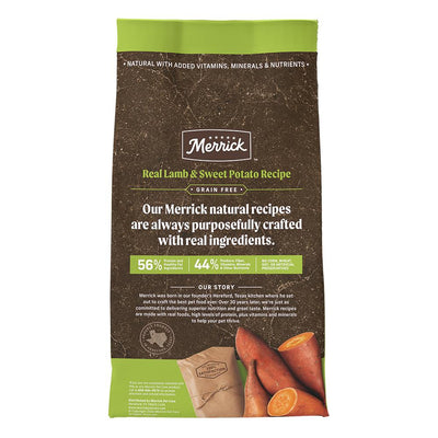 Merrick Grain Free Adult Lamb and Sweet Potato Dog Dry Food (4lb)