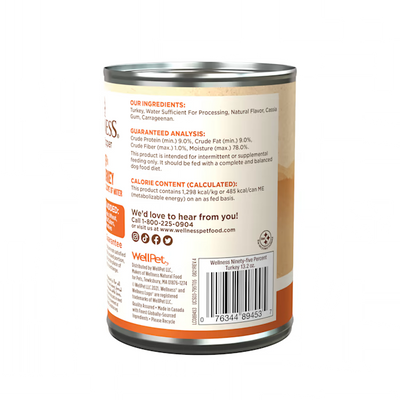 Wellness Adult 95% Turkey Wet Dog Food (13.2oz)