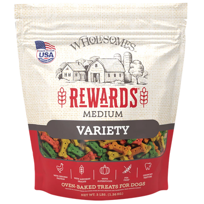 Wholesomes Adult Variety Medium Dog Treats (3lb)