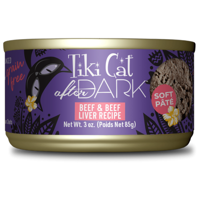 Tikicat Adult After Dark Beef and Beef Liver Soft Pate (3oz)