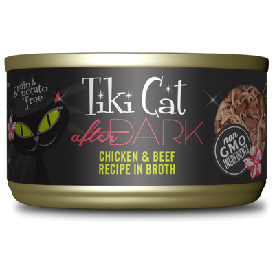 Tikicat Adult After Dark Chicken and Beef in Broth (2.8oz)