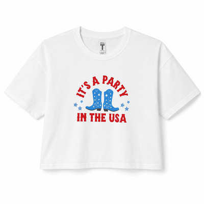 It's A Party in The USA Crop Top