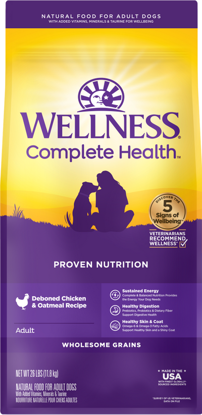 Wellness Complete Health Adult Chicken and Oatmeal Dog Food